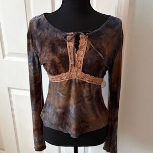 Vintage Rag BOHO Eclectic Top sz medium